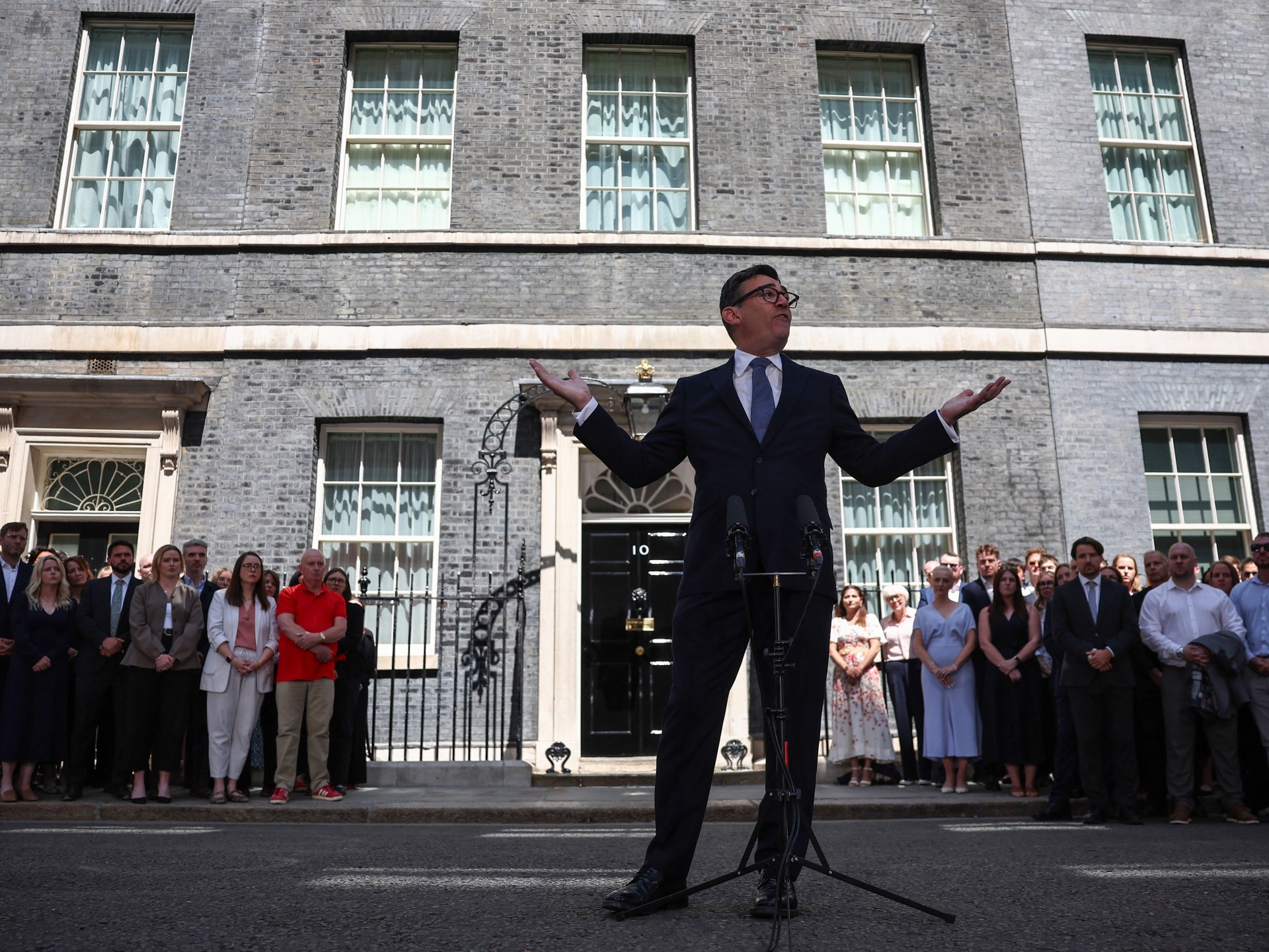 Andy Burnham becomes UK prime minister and vows to restore stability