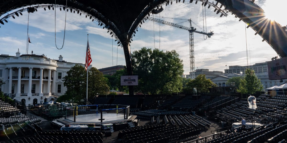 White House South Lawn set for UFC card built around towering cage