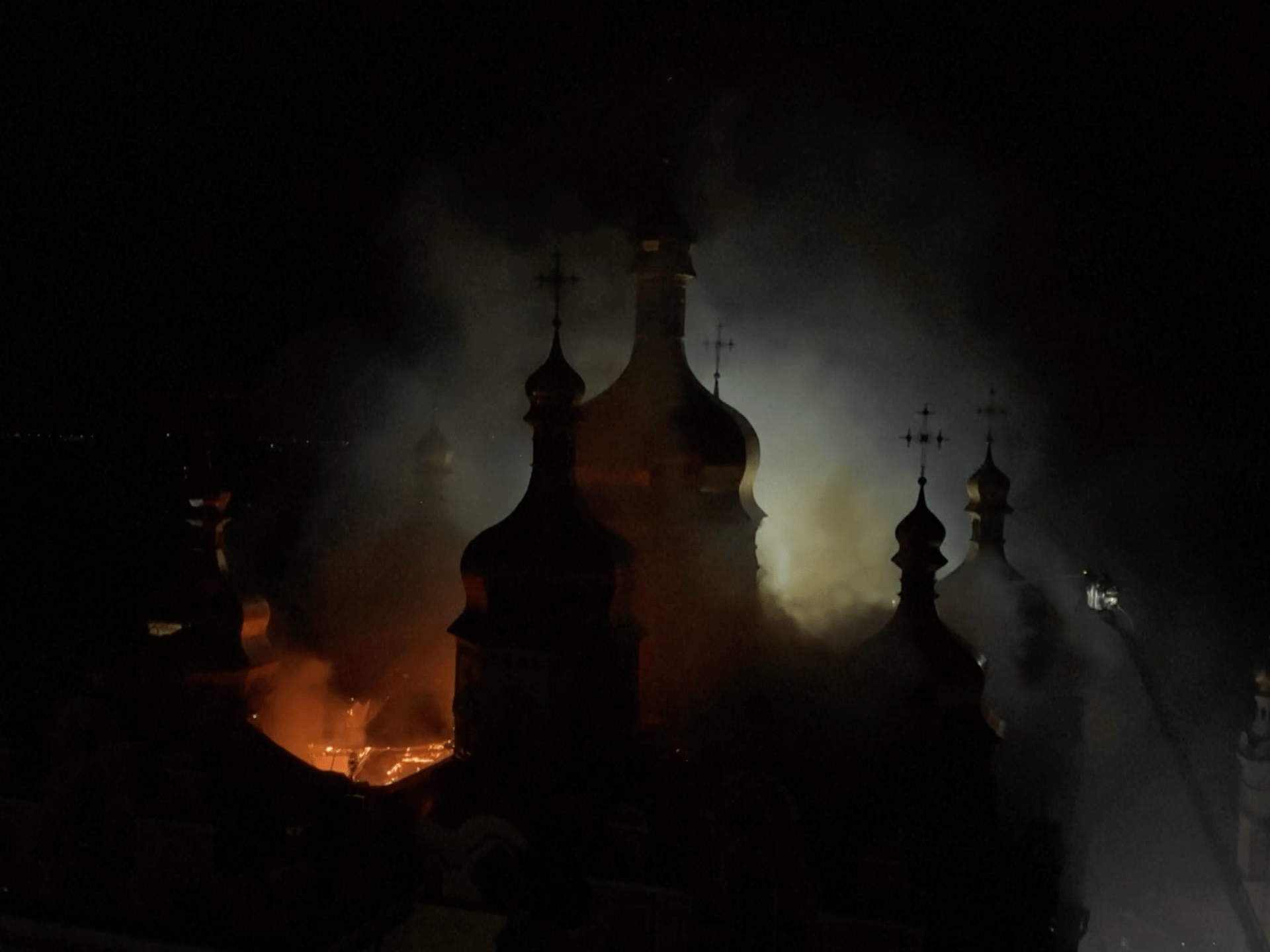 Russian air attack damages historic Kyiv monastery, killing four