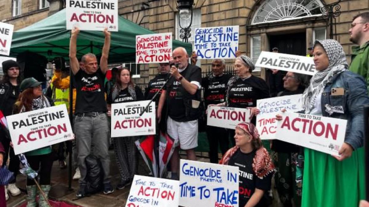 Scottish protesters test Palestine Action ban in rights challenge