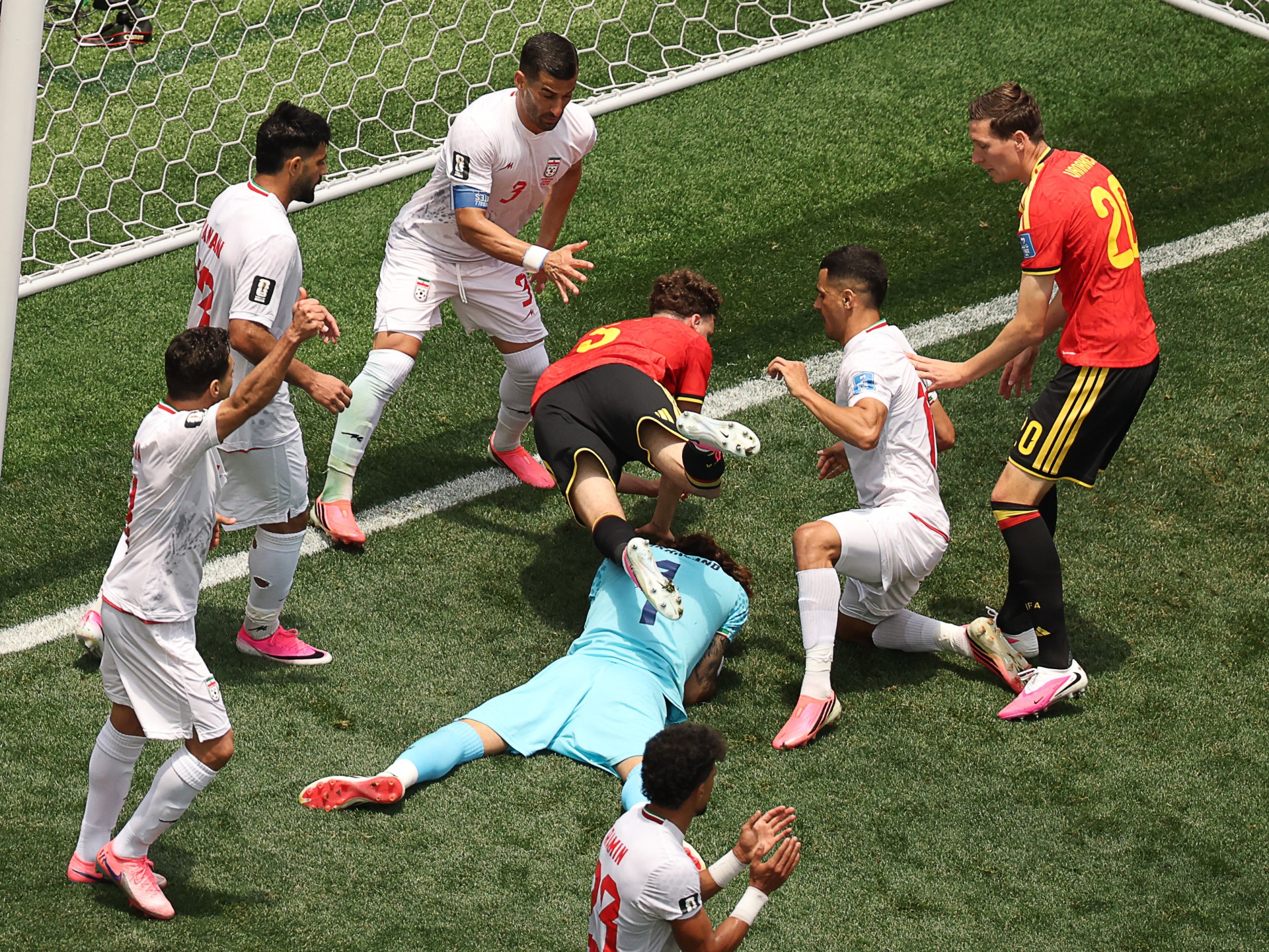 Belgium held by Iran after red card in Group G stalemate