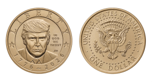 Mint starts producing Trump $1 coin for U.S. 250th anniversary