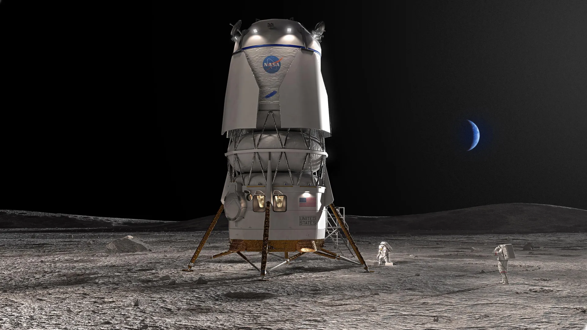 Moon lander exhaust may threaten frozen records of early life chemistry