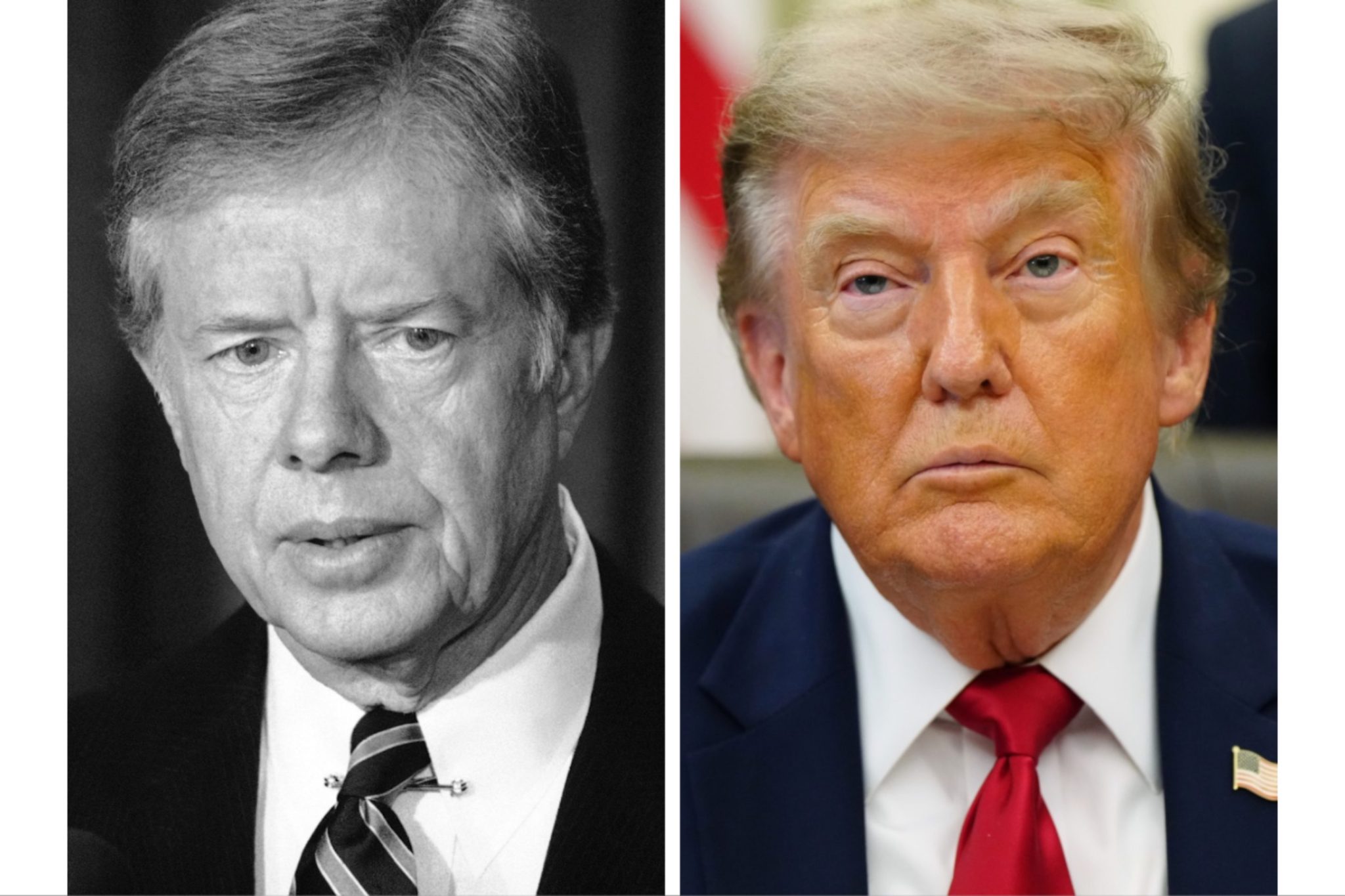 Trump’s Carter jabs soften as Iran and inflation test his second term