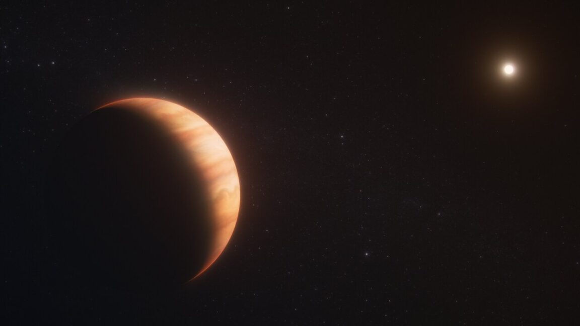 Webb data point to a strange past for planet orbiting dead star