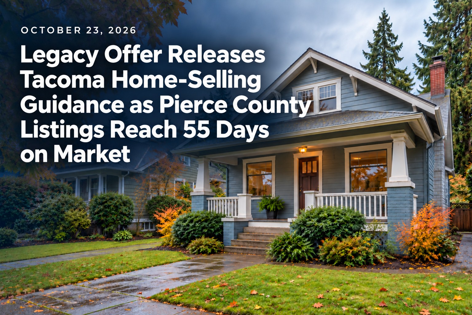 Legacy Offer issues Tacoma home-selling guidance citing 55-day county measure