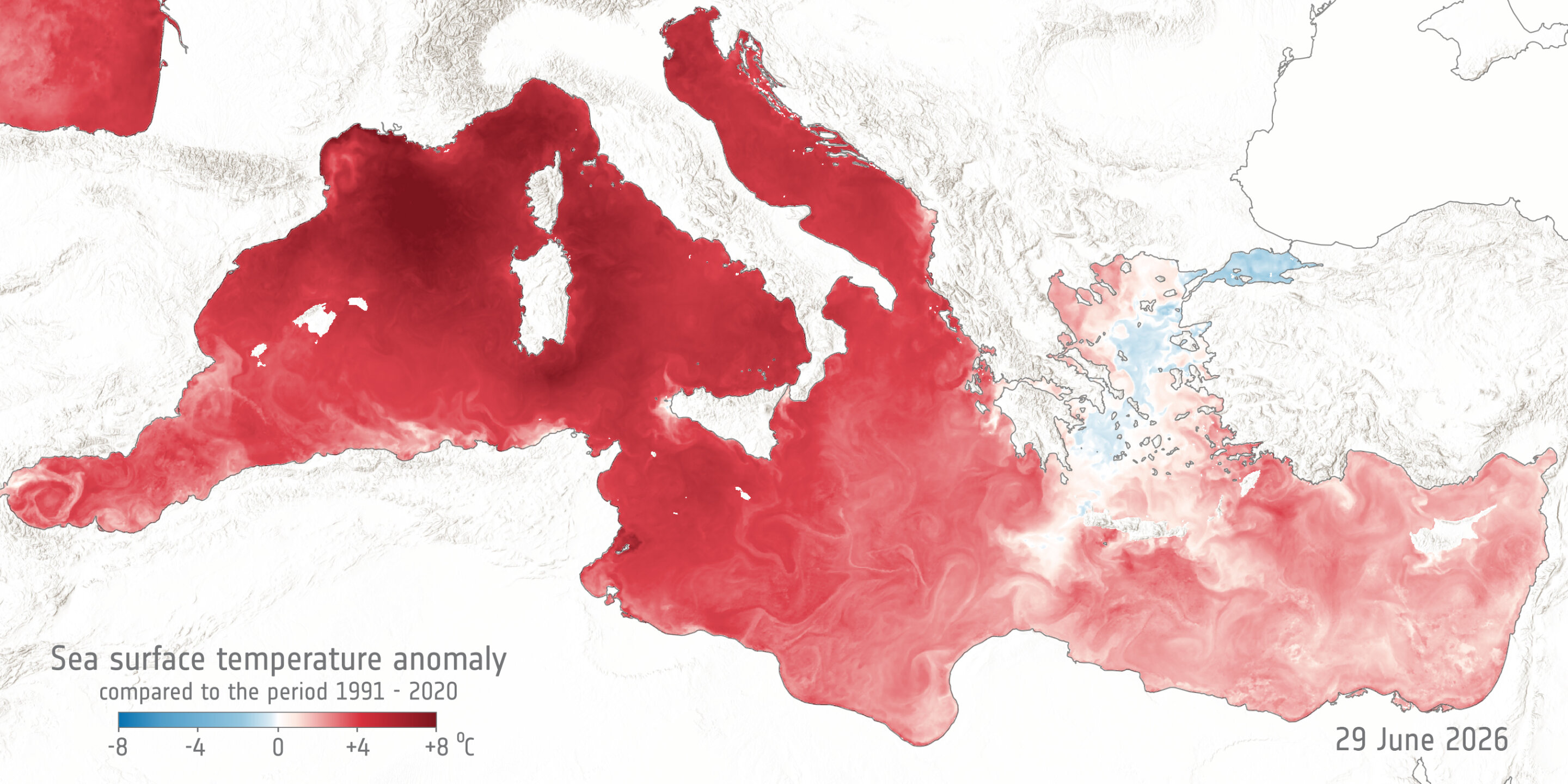 Mediterranean records exceptional June sea surface heat