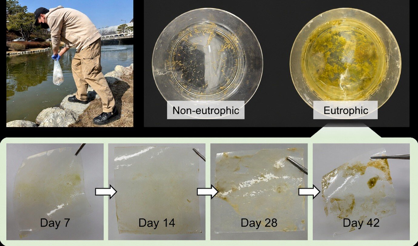 Algal blooms may speed plastic weathering tied to microplastics
