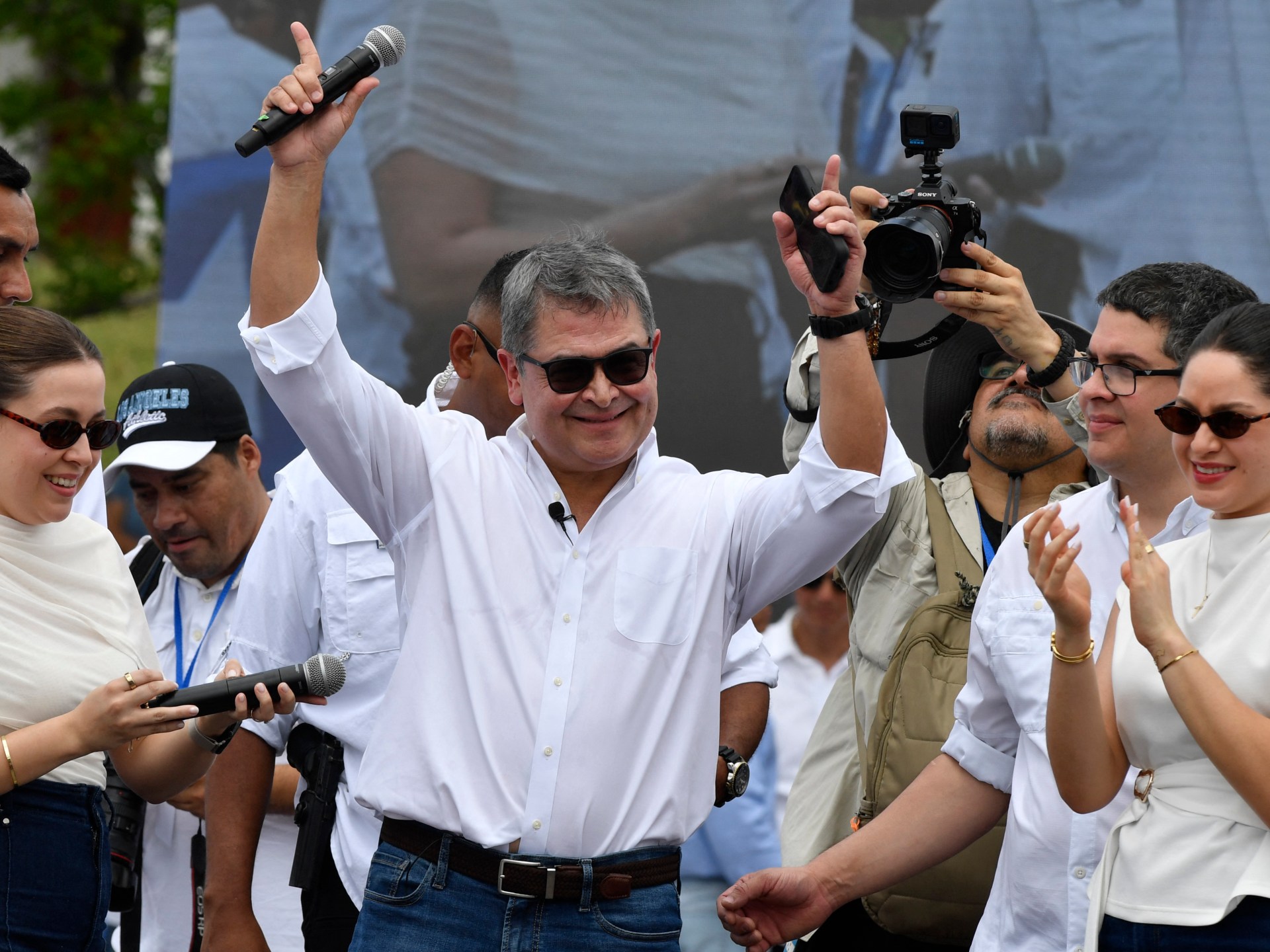 Juan Orlando Hernandez back in Honduras after Trump pardon