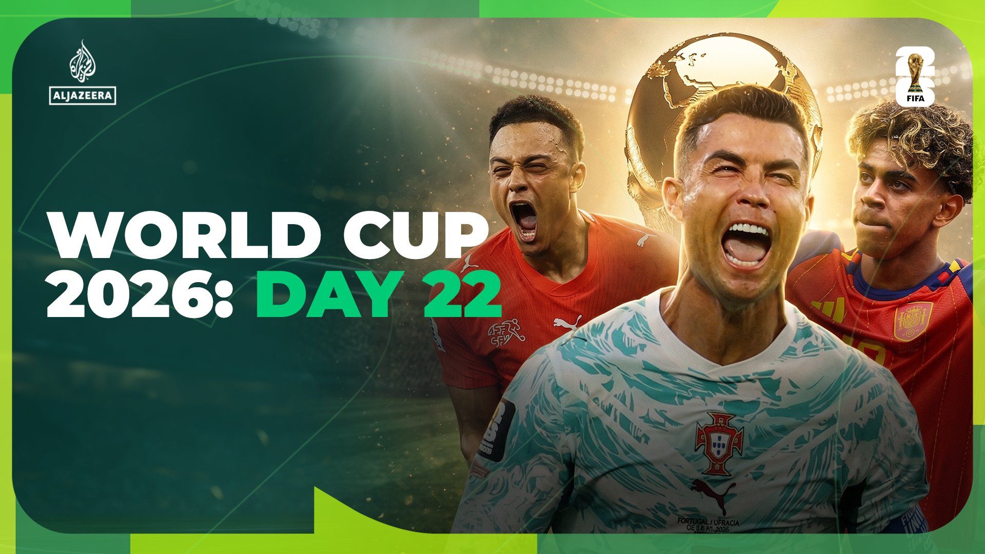 Portugal, Spain and Switzerland win on World Cup day 22