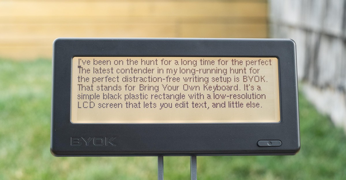 BYOK writing device pares drafting down to text and a keyboard