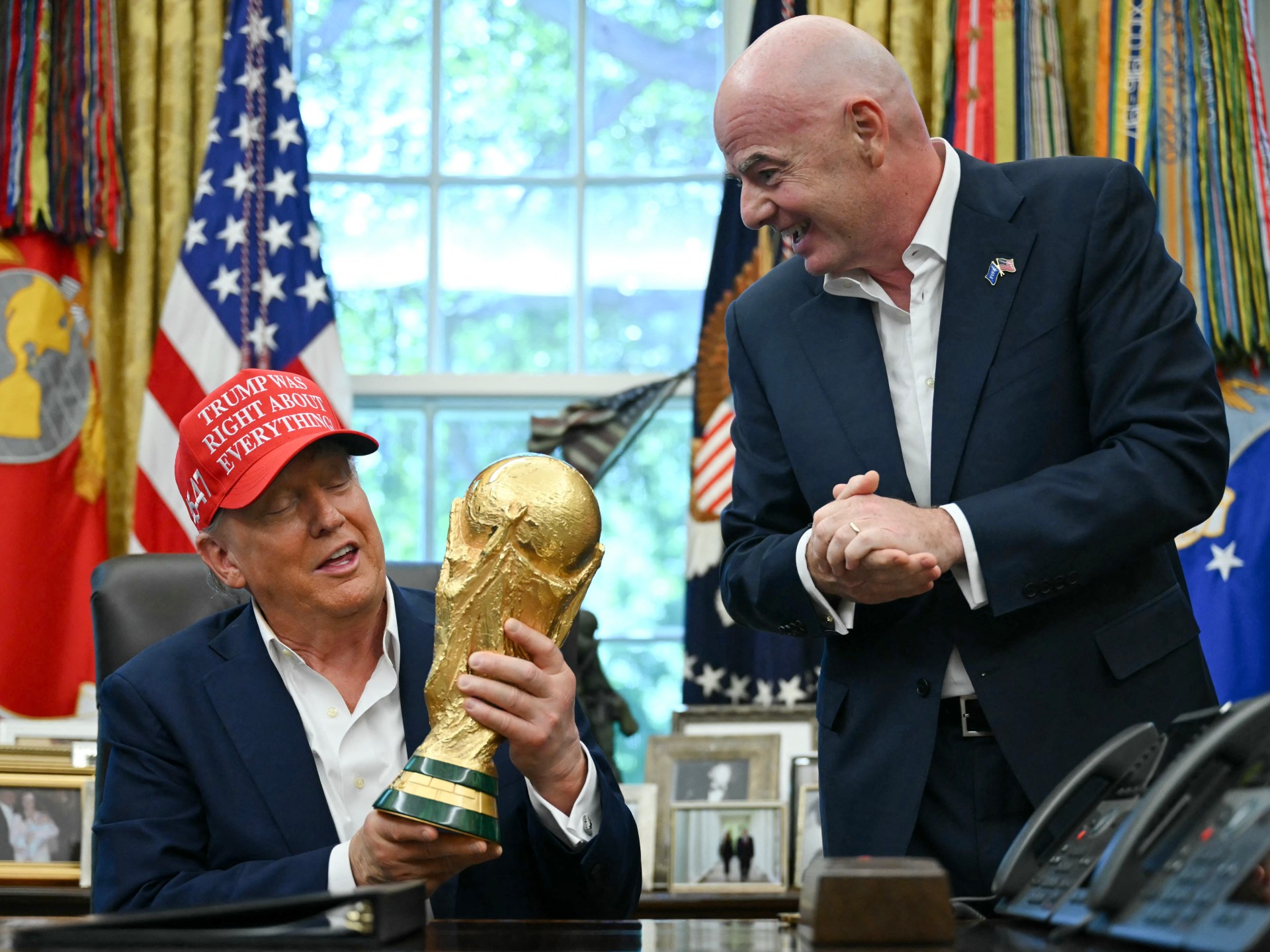Trump set to help present World Cup trophy at final