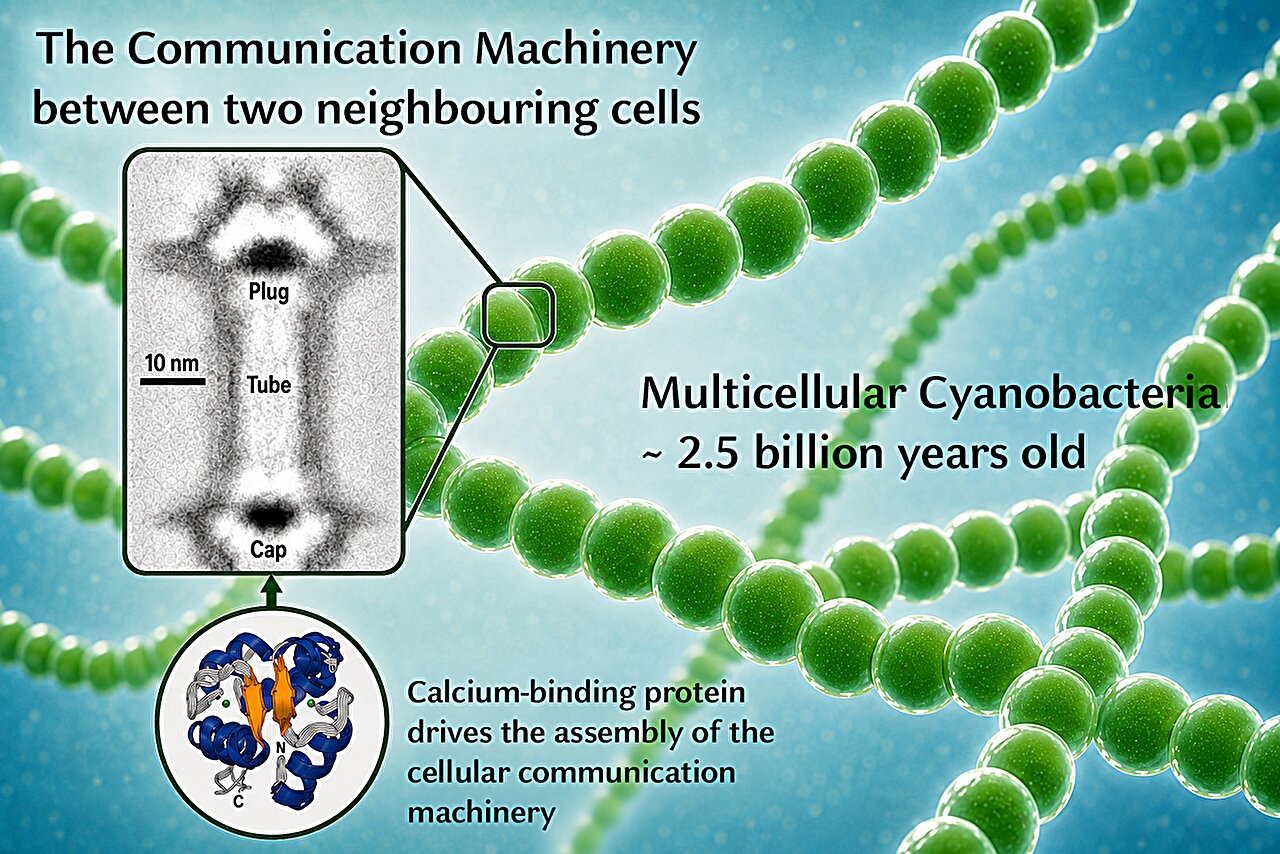 Cyanobacteria calcium signaling study links protein to cell connections