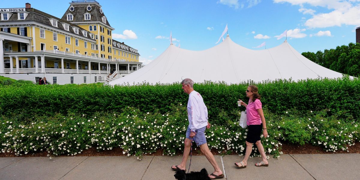 Watch Hill contends with Swift wedding speculation after event tent appears
