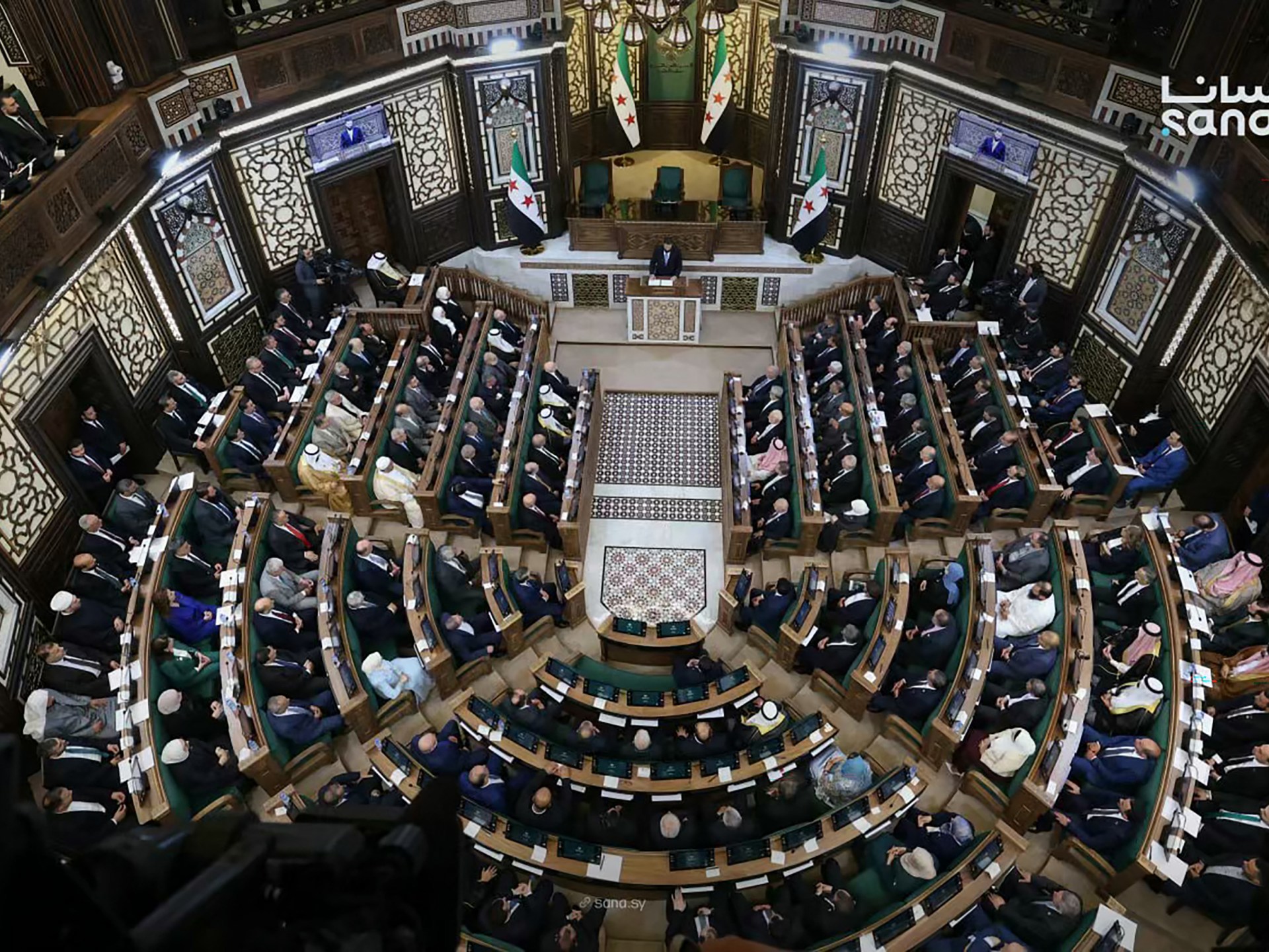 Syria’s transitional parliament holds first session in Damascus