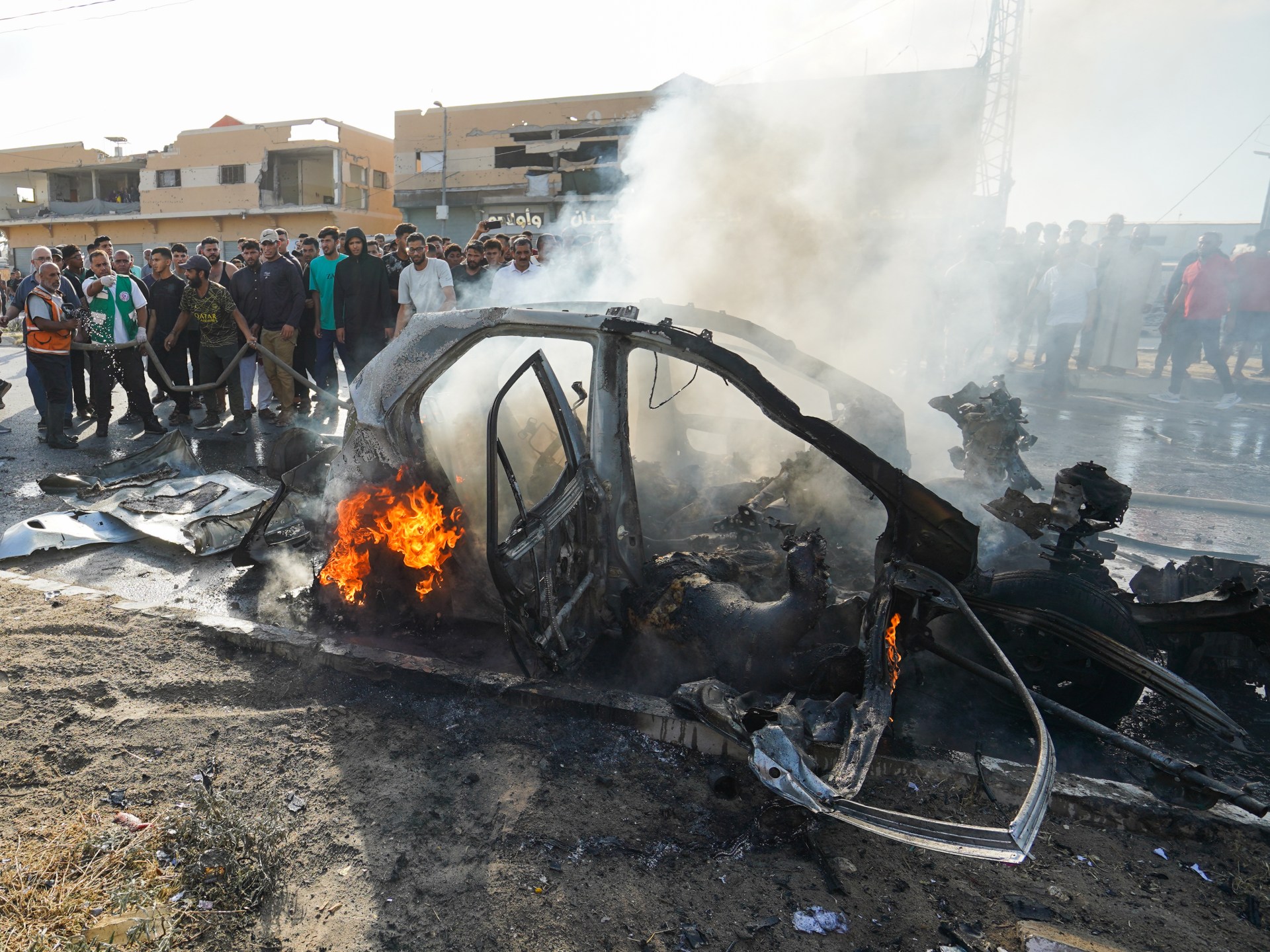 Three Palestinians killed in central Gaza vehicle strike