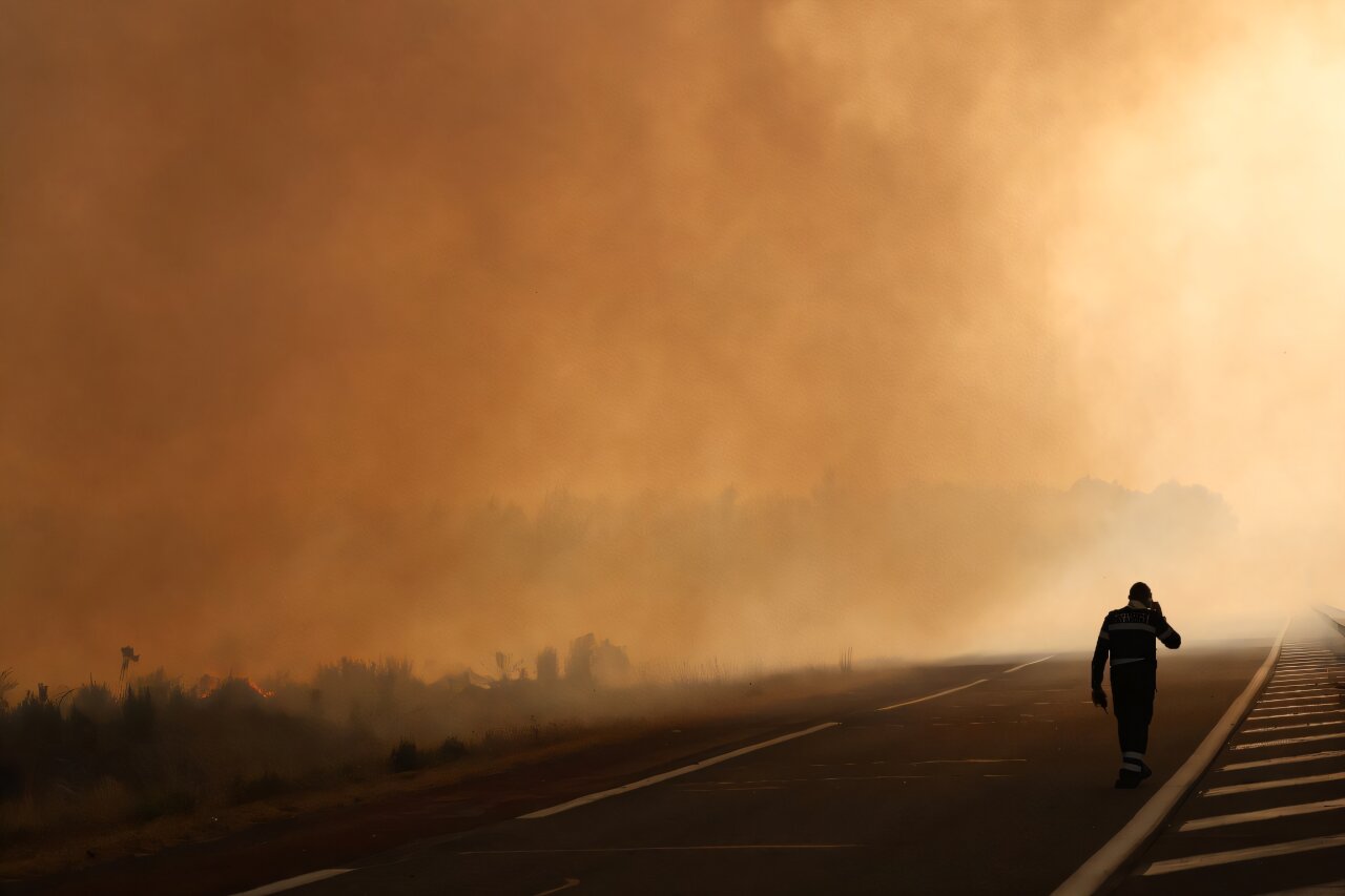 Fire clouds in France add a new threat for wildfire crews