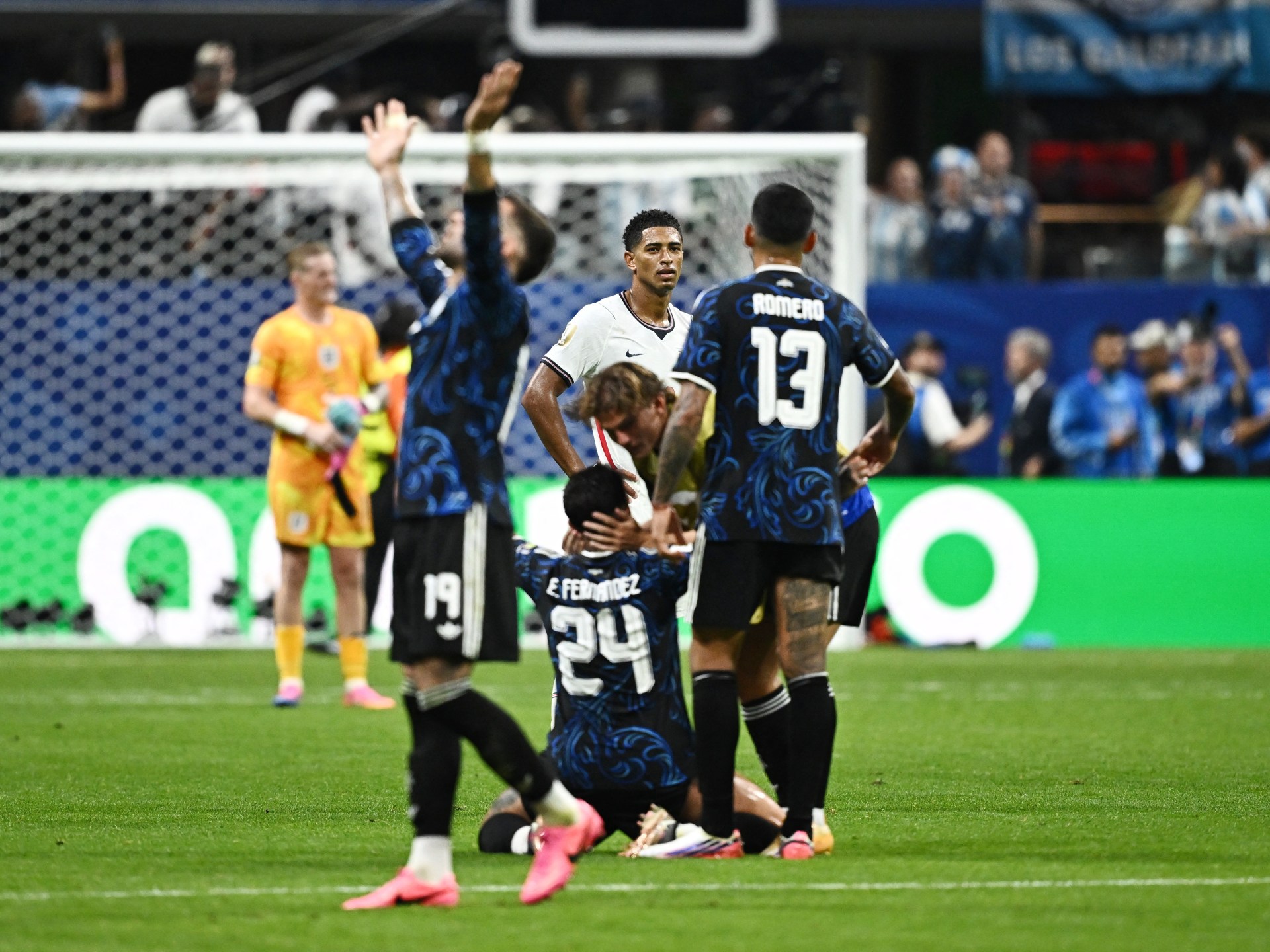 Argentina beat England late to reach World Cup final against Spain