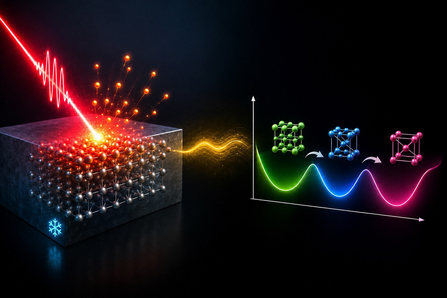 Hot electrons reshape metals in ultrafast phase-change study