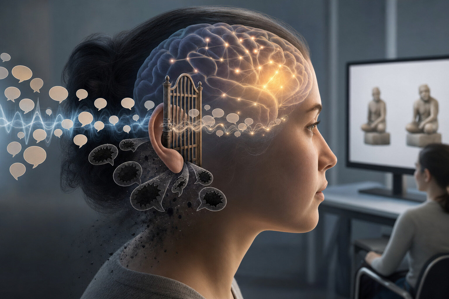 Study finds negative spoken words may be screened from awareness